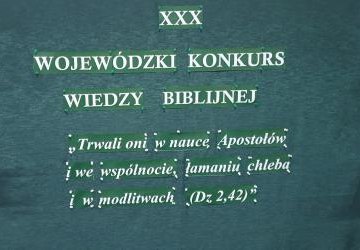 XXX Wojewódzki Konkurs Biblijny